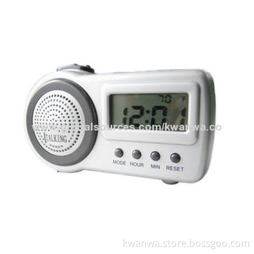 Cheap Talk Clock with Hourly Chime and Daily Alarm Function